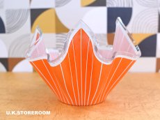 画像6: GS043 チャンスブラザース ガラス ハンカチーフベース オレンジ (6)