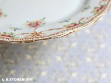 画像7: OB495 Queen's China G.W & Sons クィーンズチャイナ リボン ローズガーランド ケーキプレート (7)