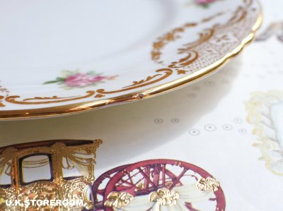 画像2: OB497 Royal Doulton  ロイヤルドルトン 白い鳩&トランペット, 矢＆ローズ  ケーキプレート