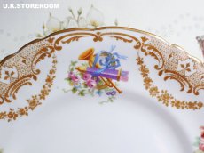 画像5: OB497 Royal Doulton  ロイヤルドルトン 白い鳩&トランペット, 矢＆ローズ  ケーキプレート (5)