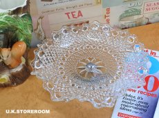 画像12: GS046 Sowerby Glass ソウビーガラス  ホブネイル＆ボタンパターン ケーキスタンド (12)