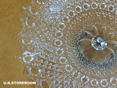 画像6: GS046 Sowerby Glass ソウビーガラス  ホブネイル＆ボタンパターン ケーキスタンド (6)