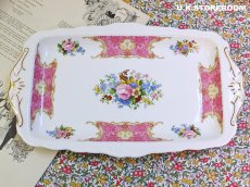 画像2: RA274 Royal Albert  ロイヤルアルバート レディーカーライル  サンドウィッチトレイ (2)