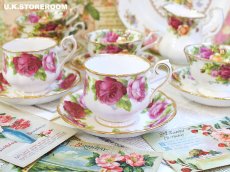 画像1: RA275 Royal Albert  ロイヤルアルバート オールドイングリッシュローズ ティーカップ＆ソーサー (1)